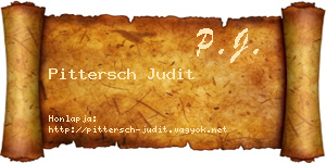 Pittersch Judit névjegykártya